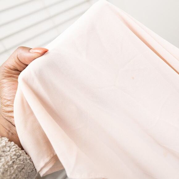 GIANNI Bini light pink/peach full length lace bodice formal dress. 4. - Picture 8 of 13